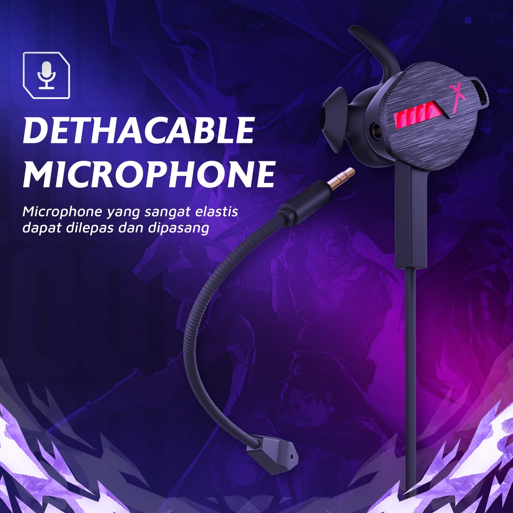 Headset Gaming JETEX HX11 Premium Earphone Gaming Mic with Vibration  - Garansi 2 Tahun