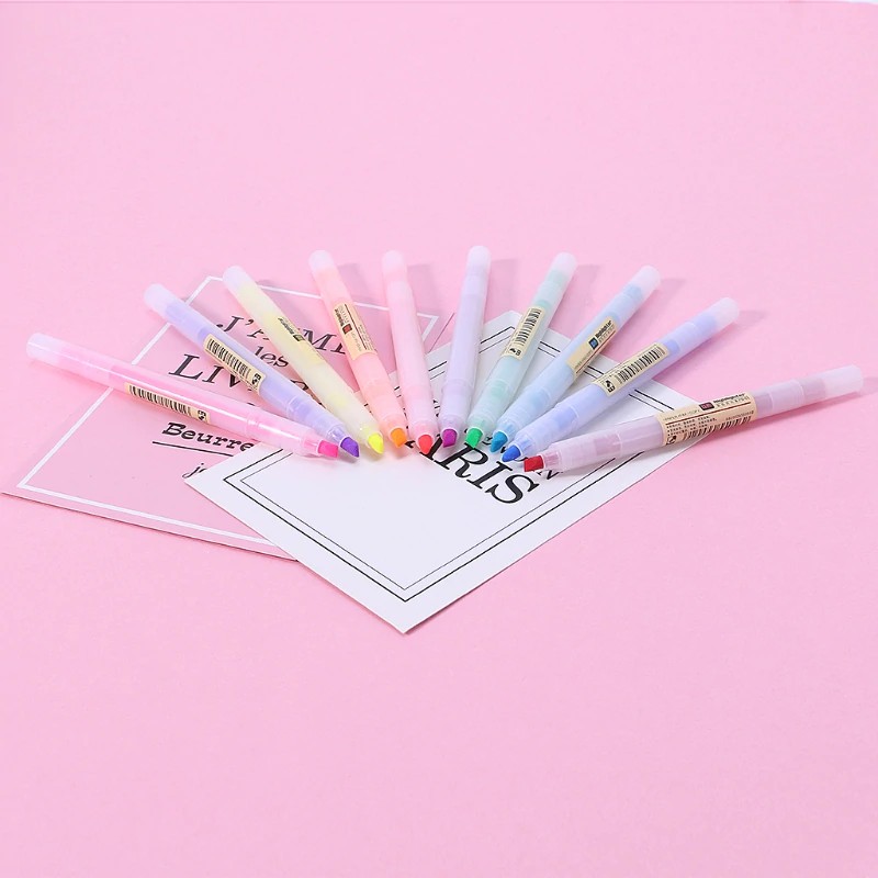 

Ongkir Gratis ya 10Pcs Fluorescent Pen Mild Liner Highlighters Color Marker Pen School Supplies 19QA