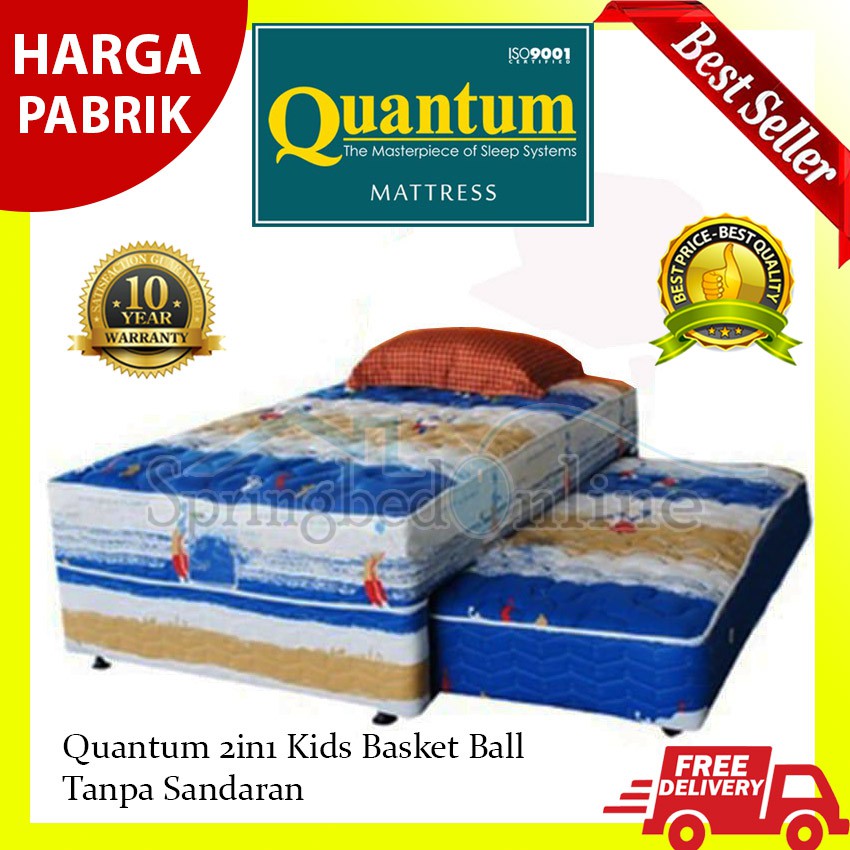 Quantum 2in1 Kids Basket Ball- Springbed (Tanpa Sandaran)