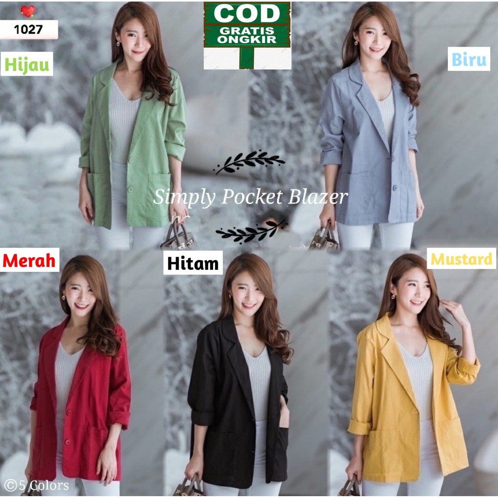 Blazer Wanita Lengan Panjang | Blazer Wanita Korea
