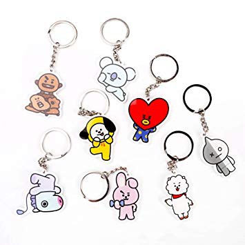 Gantungan Kunci Custom Cute BT21 Disney Tulisan Keren PK-0025