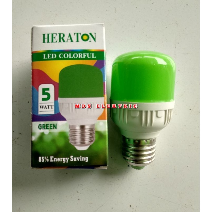 LAMPU LED WARNA WARNI 5 WATT HERATON / LAMPU  LED HIAS WARNA