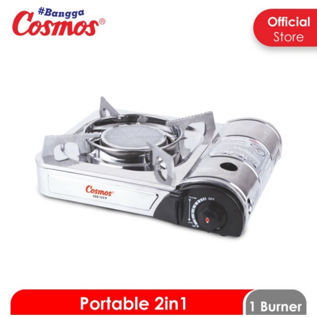 Kompor Portable Cosmos CGC 123 P 2 in 1 Gas Kaleng &amp; Tabung Cosmos 123 Kompor Piknik Cosmos