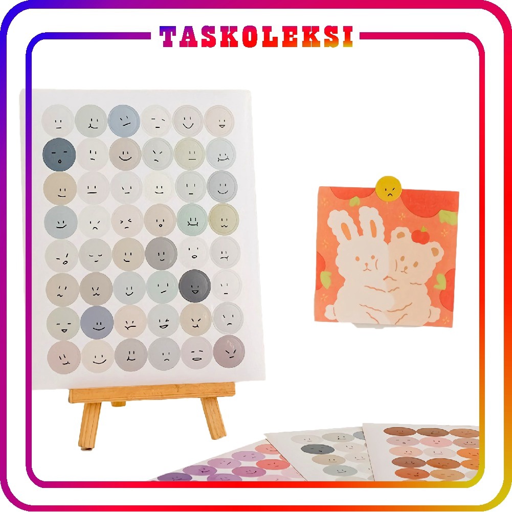 ☛TK☚ R441 1Lembar INS Smiley Face Stiker Scrapbooking Planner Label Stiker Alat Tulis Sekolah