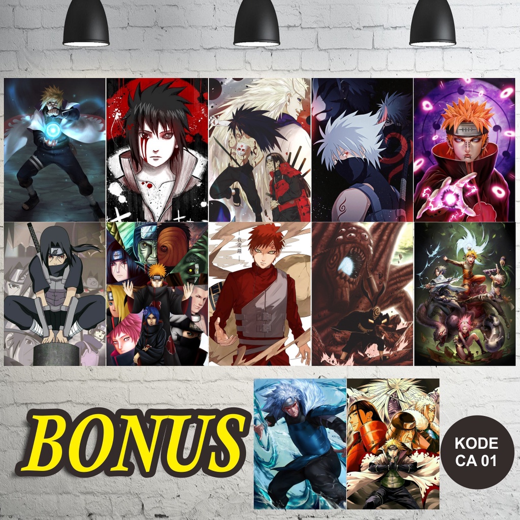 POSTER ANIME Naruto | Hiasan Dinding Aesthetic 10 Poster + Bonus TERMURAH-3
