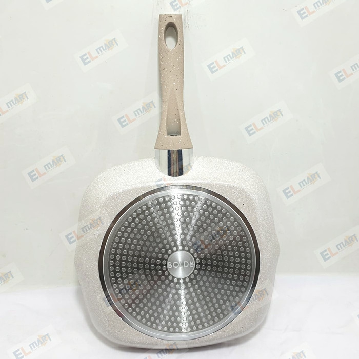 Grill Pan BOLDe Super Pan Beige Frypan Grill 28cm Granite Coating induksi Panci Pemanggang