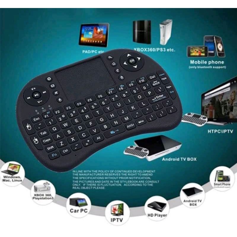 MINI KEYBOARD WIRELESS i8 DENGAN TOUCH PAD MOUSE, STB