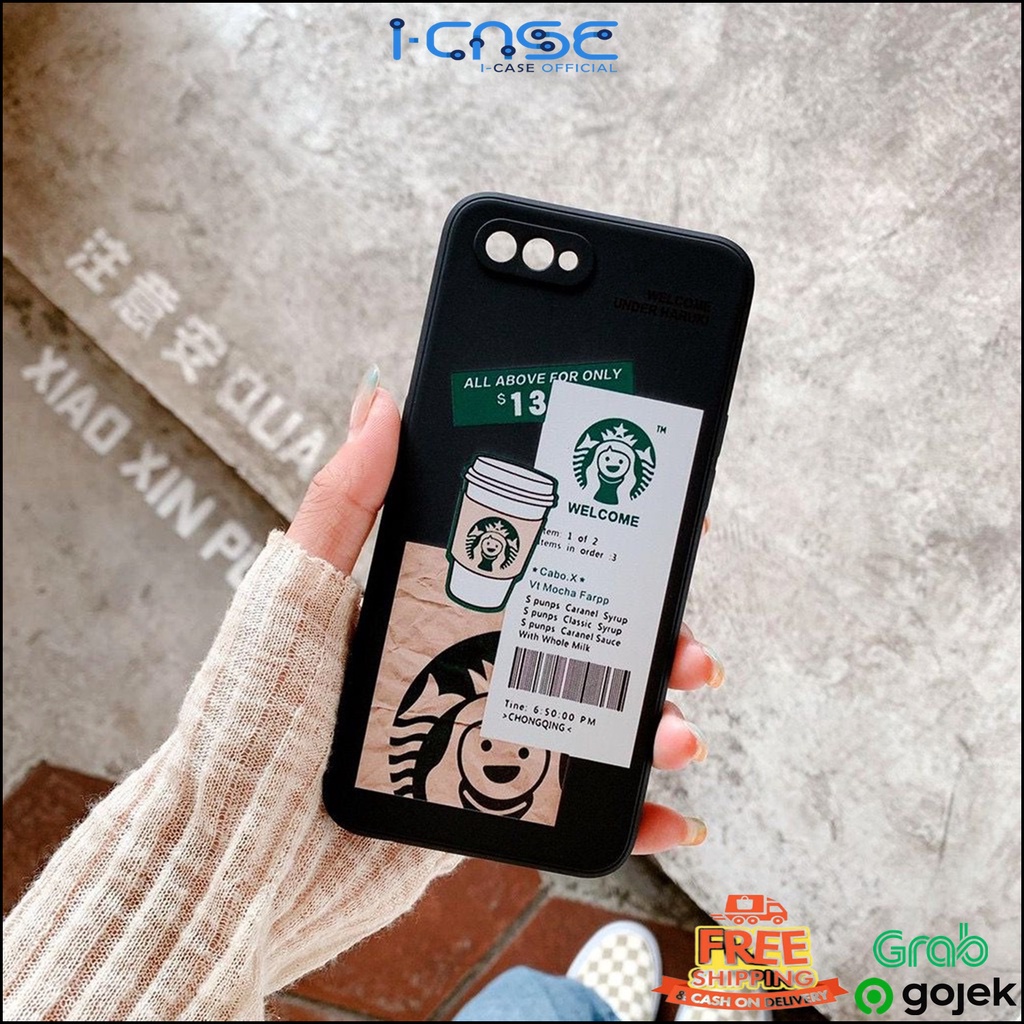 SOFT CASE OPPO RENO A1K A3S A5S A15 A37 A71 A33 A5 A31 4F STARBUCKS BLACK
