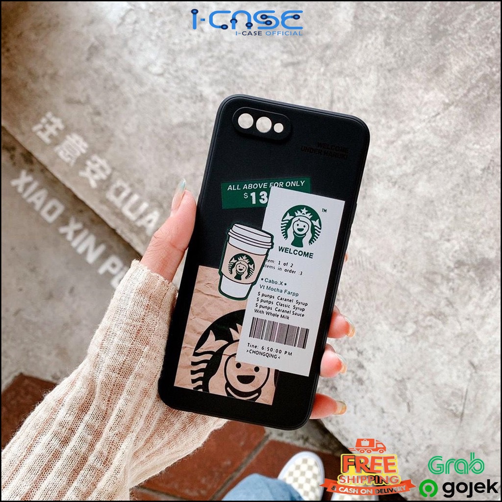 SOFT CASE VIVO Y91 Y12 Y20 Y30 Y12i Y12S Y91C  STARBUCKS BLACK