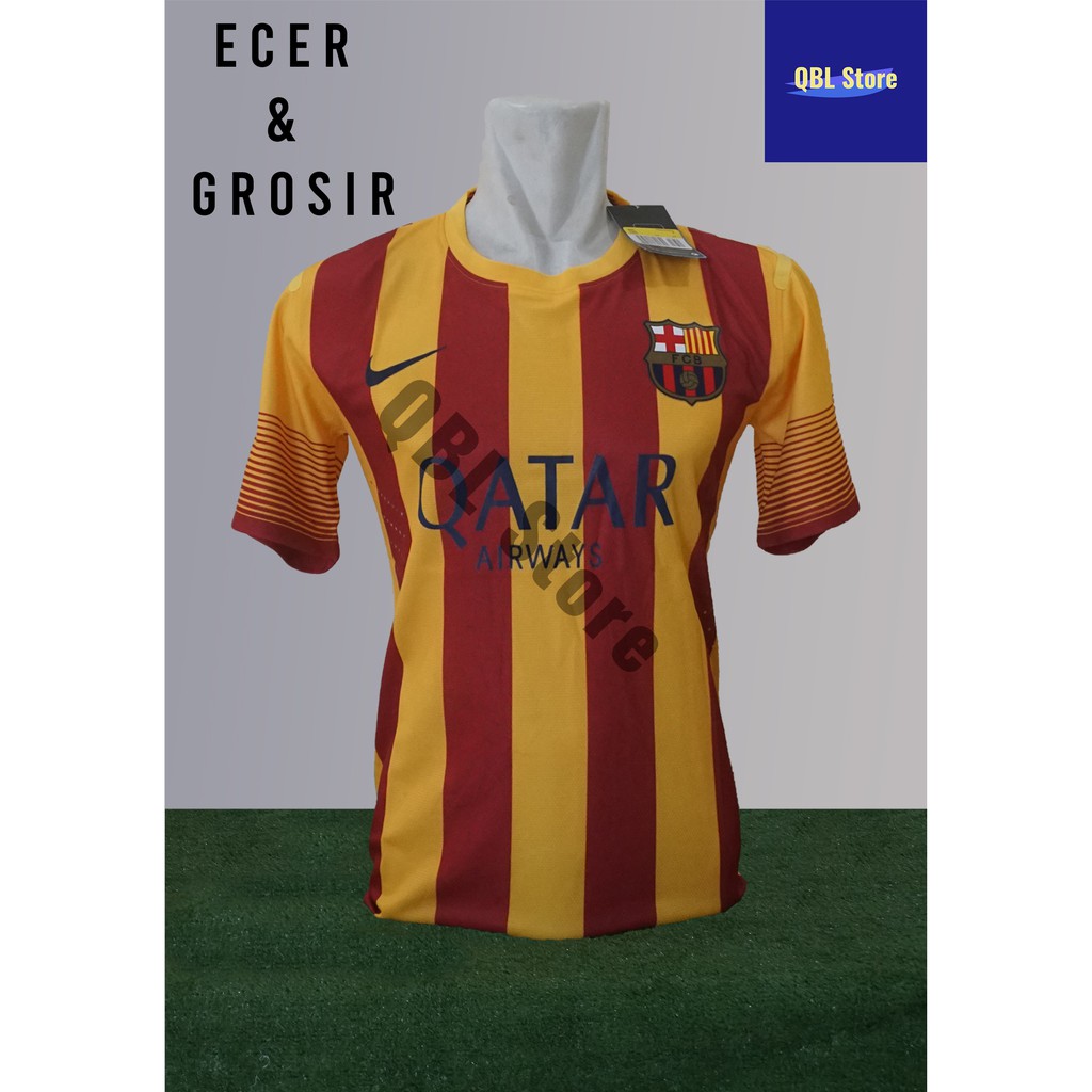 Jersey olahraga futsal bola GO Barcelona Home Away 2013 Grade Original Import