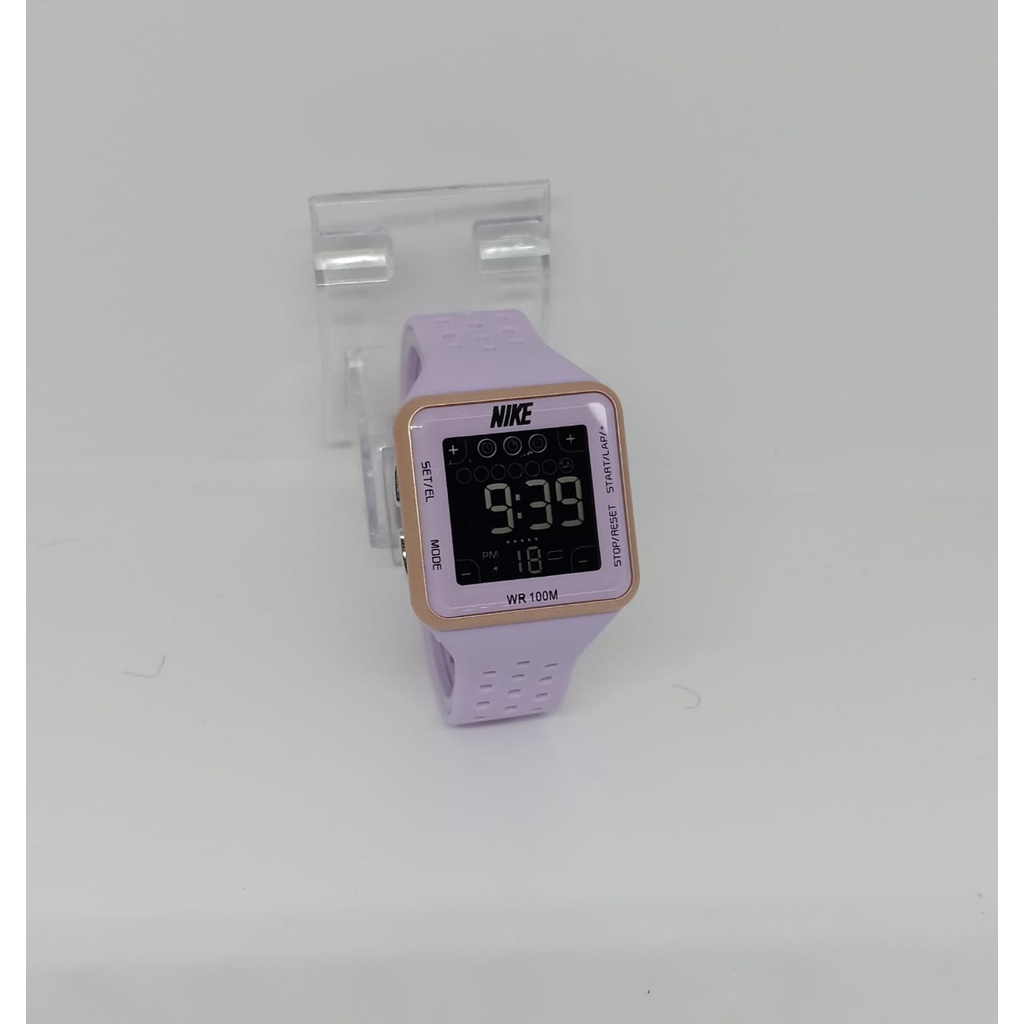 (KWS) Jam Tangan Pria Sporty NIKE Digital Kotak Strap Rubber NK-6166