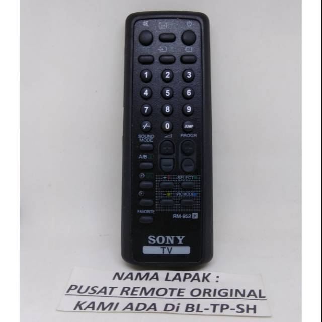 REMOTE REMOT TV SONY TABUNG ORIGINAL ASLI HITAM