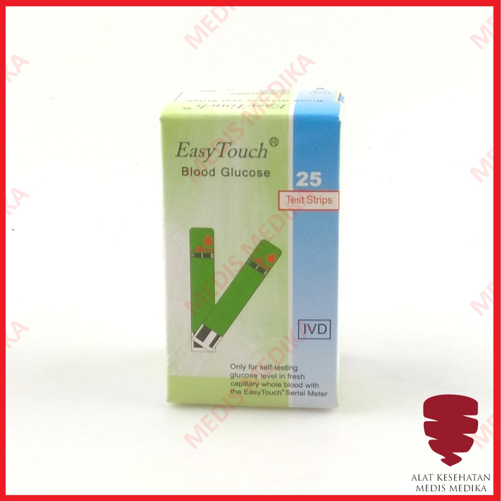 Easytouch Glucose Test Stri   p Cek Gula Darah Refill Isi 25