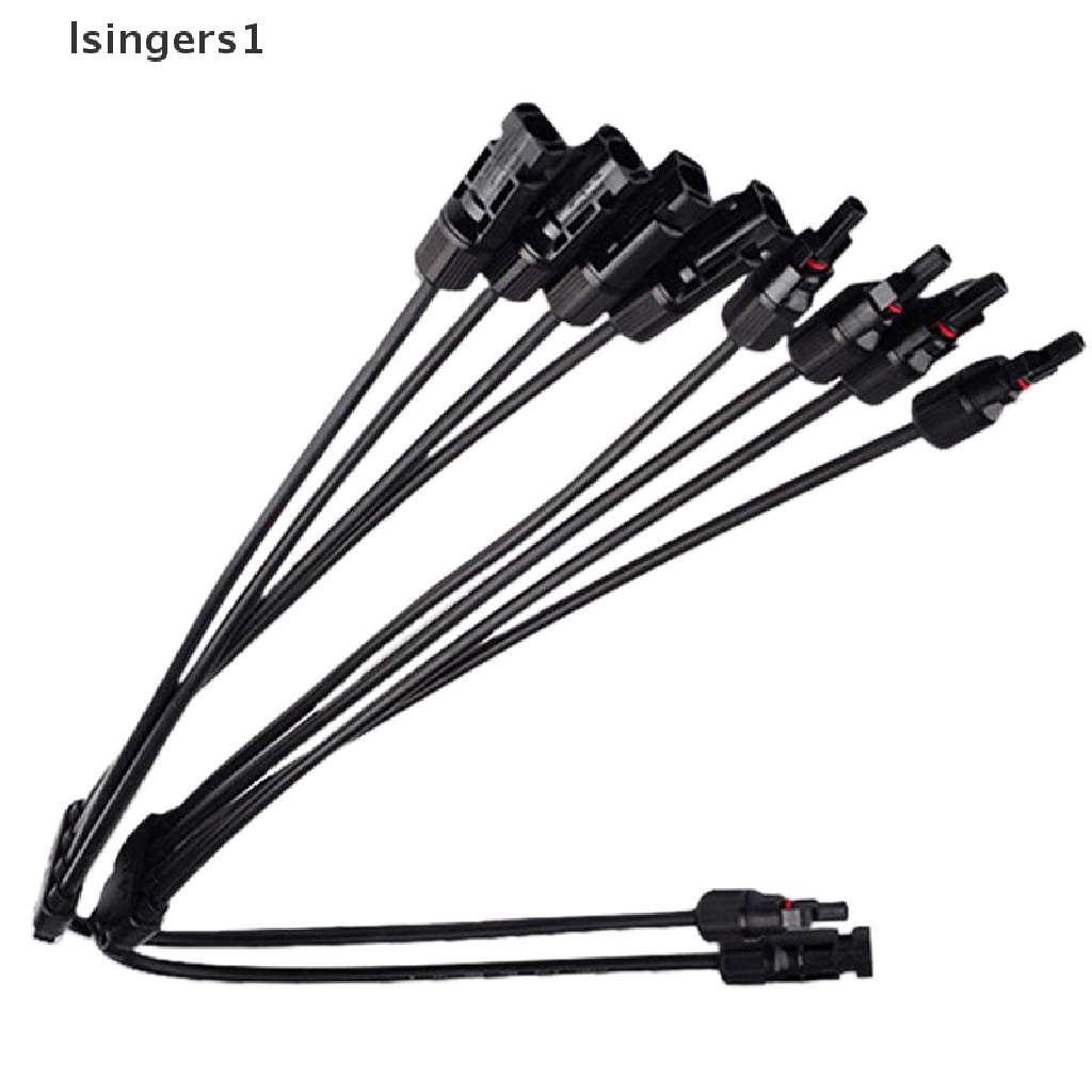 (lsingers1) 2pcs MC4 Kabel Konektor Cabang Panel Surya Tipe Y 1 Ke 4