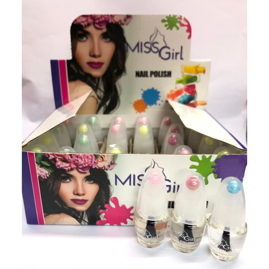 (24pcs) Miss Girl Nail Polish Satu Warna BPOM