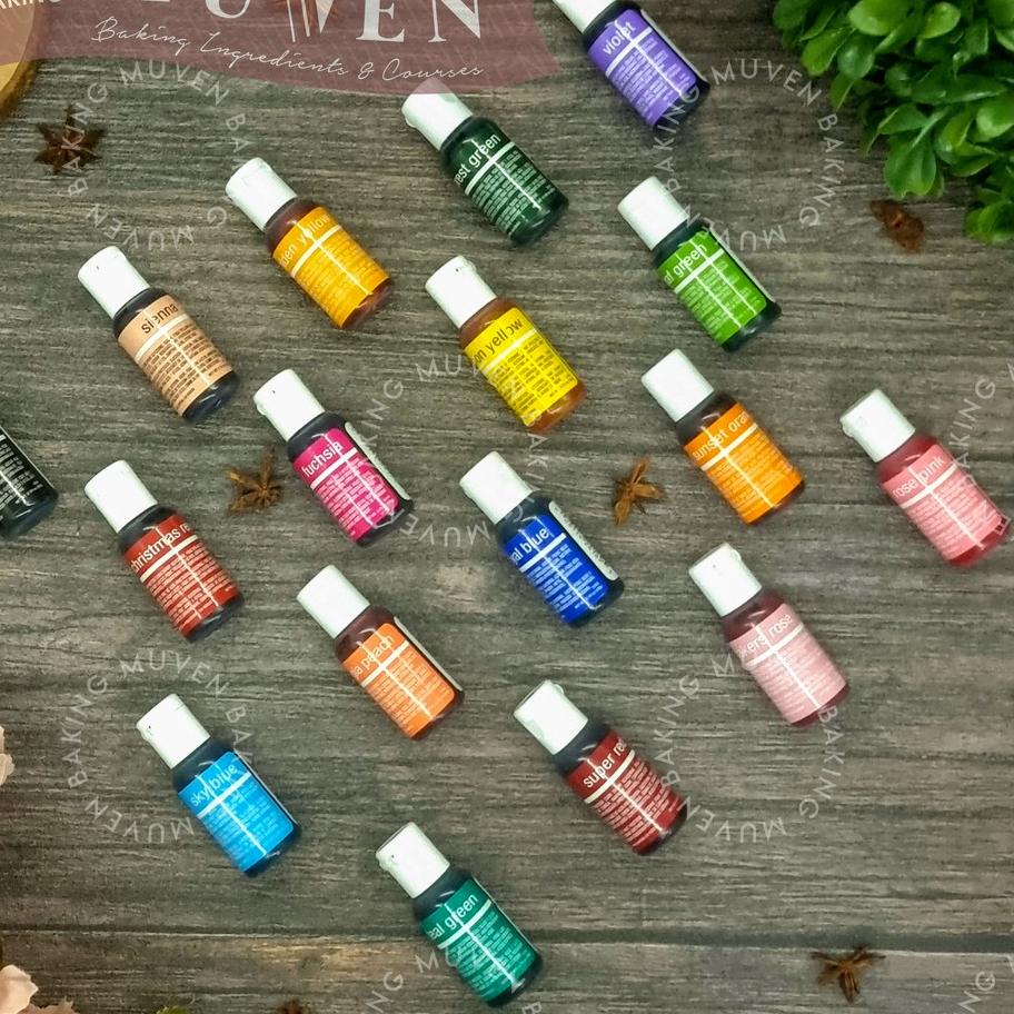 

Miliki CHEFMASTER LIQUA-GEL FOOD COLOR 20 Gr / PEWARNA MAKANAN / COLOUR GEL ✔