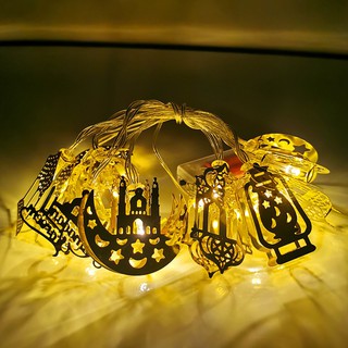1.6m 10LED lampu hiasan lebaran idul fitri dekorasi ramadhan dekorasi EID Mubarak Ramadan String lampu Ramadhan