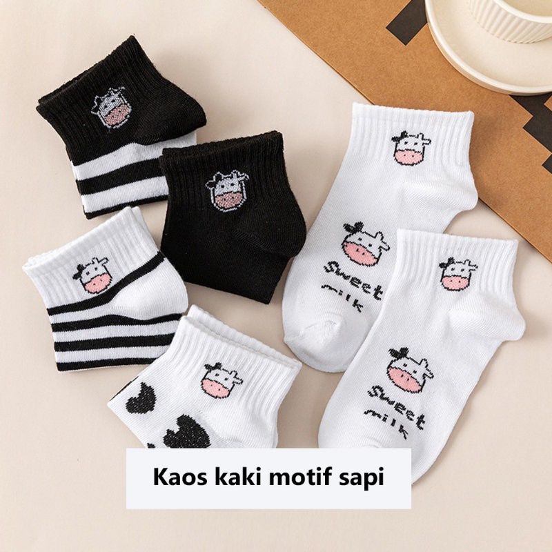 lKaos Kaki Wanita Pria Pendek Kaos Kaki Bermotif LUCU Unisex Semata Mata Kaki Ankle