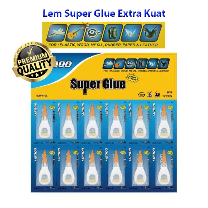 

Lem Super Glue Berkualitas - Perekat Extra Kuat - Lem Serbaguna