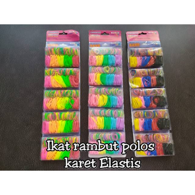 [AC]Ikat Rambut Anyaman Karet Elastis Warna Warni