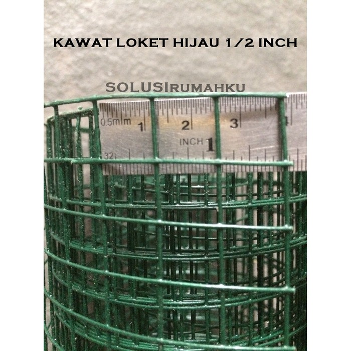 1 ROL Ram Kawat Loket HIJAU 1/2 inch ANTI KARAT Kotak 1cm Nyamuk Tikus SRNew853