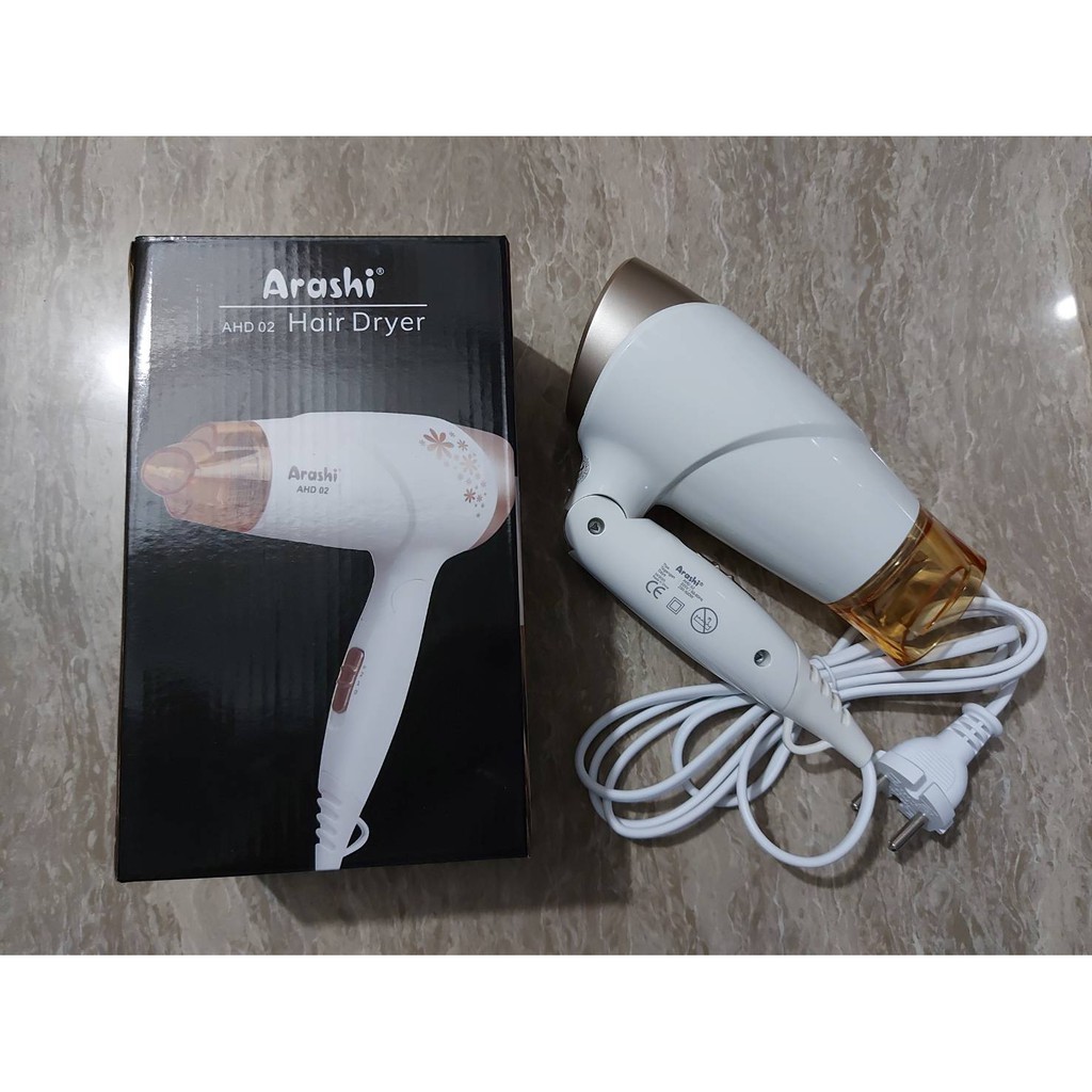 Hair Dryer ARASHI AHD 02/ Pengering Rambut Merek ARASHI AHD 02/ Pengering Rambut Travel Mini ARASHI