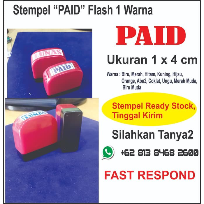 

Stempel Paid Flash 1 Warna