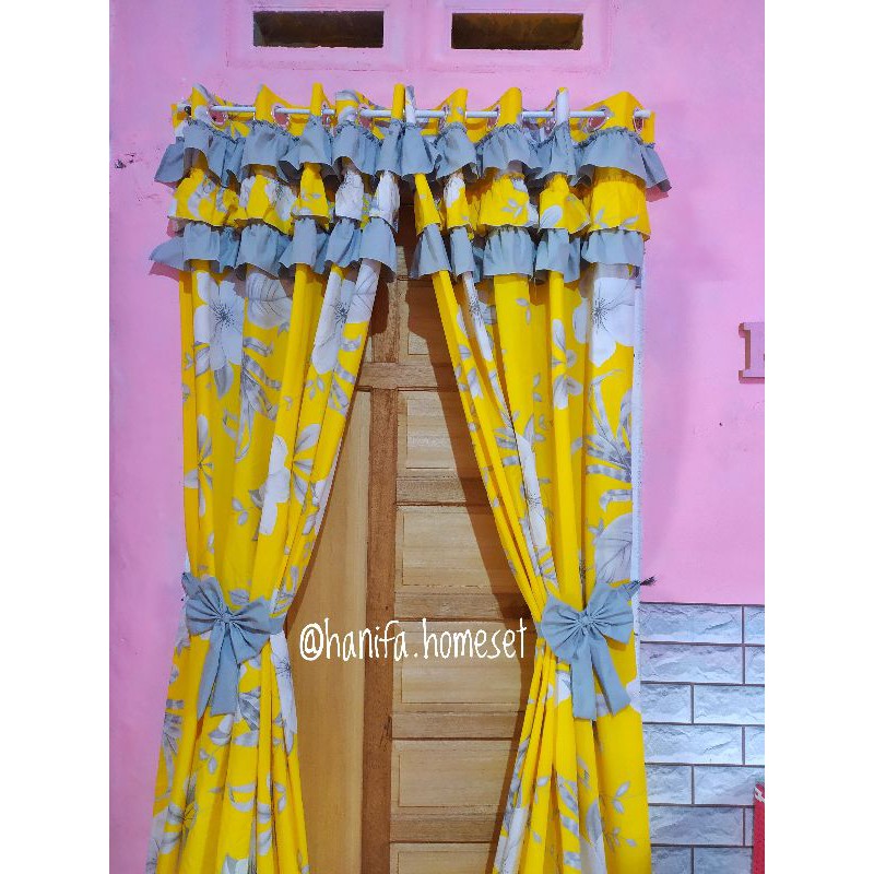 gorden rempel / gorden shabby chic / gorden kuning / gorden minimalis / hordeng shabby chic