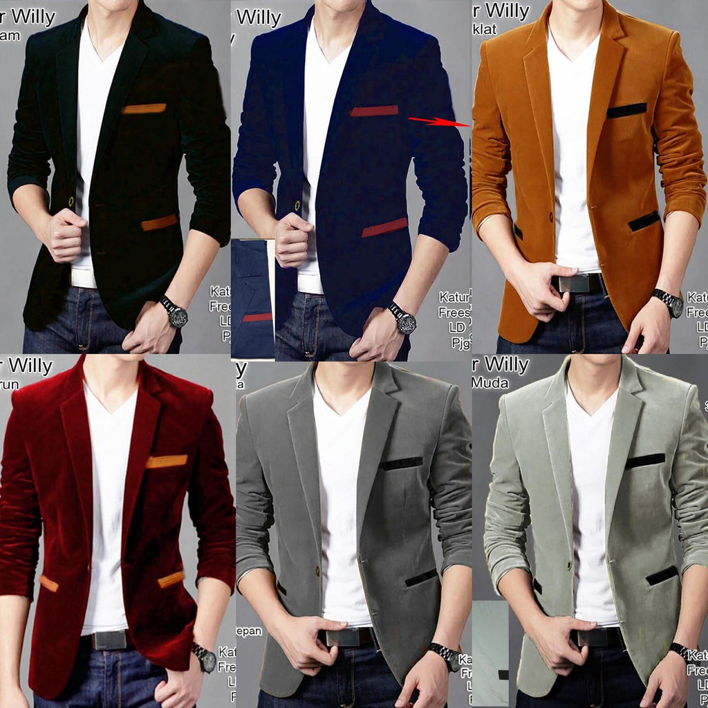 KEMEJA Pria LENGAN PANJANG Blazer LGS Blazer Stretch, Nanu Pria Formal