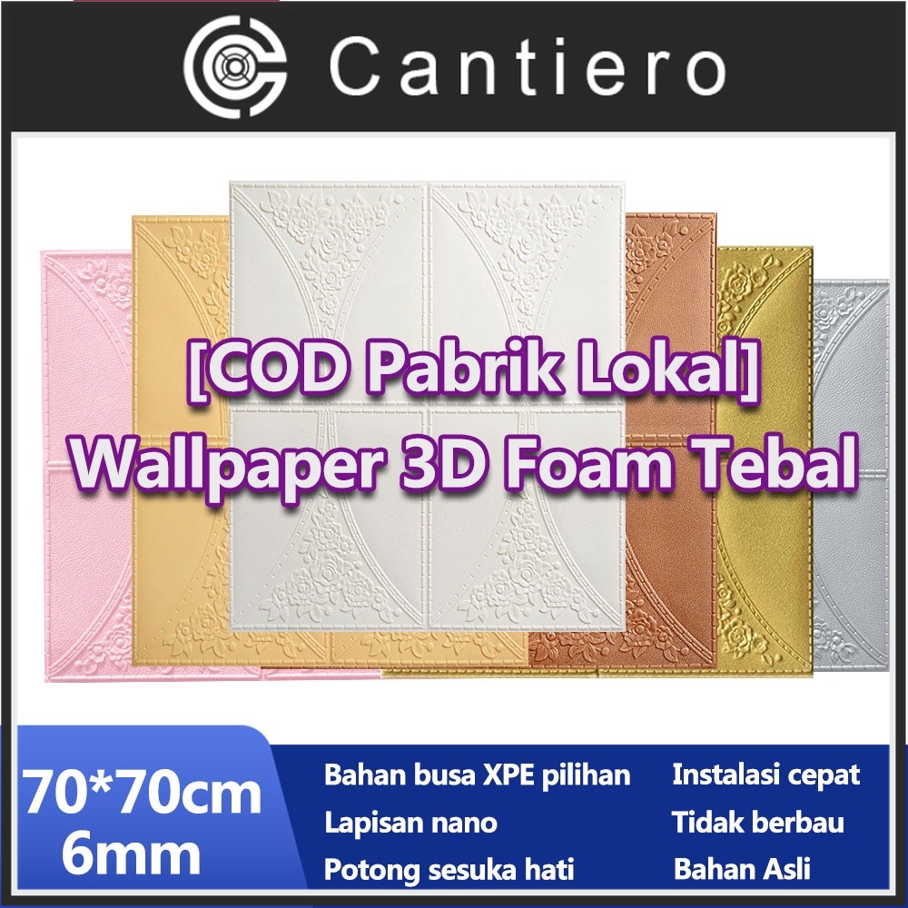 [COD Beli 10 Gratis 1] L 70*70cm 4-6mm Tebal Wallpaper 3D Foam Wallpaper Dinding Batu Bata Stiker Di