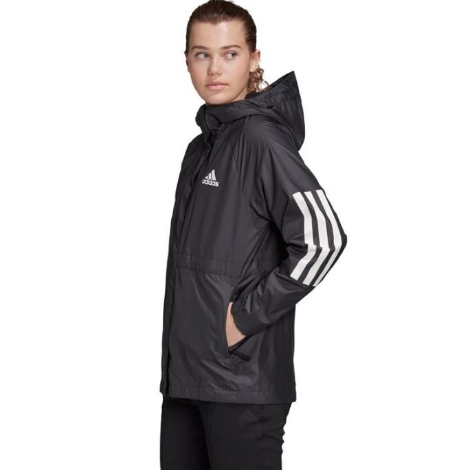 BISA COD Adidas Women Black Jacket 3Stripes RDY Windbreaker 100% Original