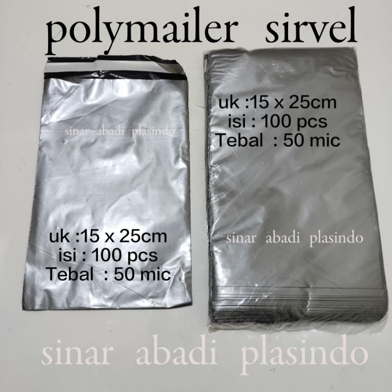 

polymailer uk 15x25(100pcs)plastik packing Lem sirvel, plastik Lem