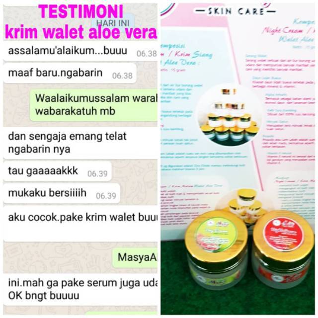 Krim Day/Night Walet Aloe vera Heny Asyifa Lany Skincare
