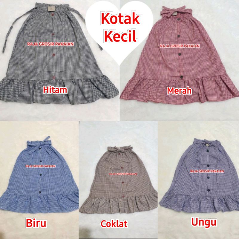 Asella Skirt Rok Anak Motif Kotak Estimasi Usia 3-11 Thn