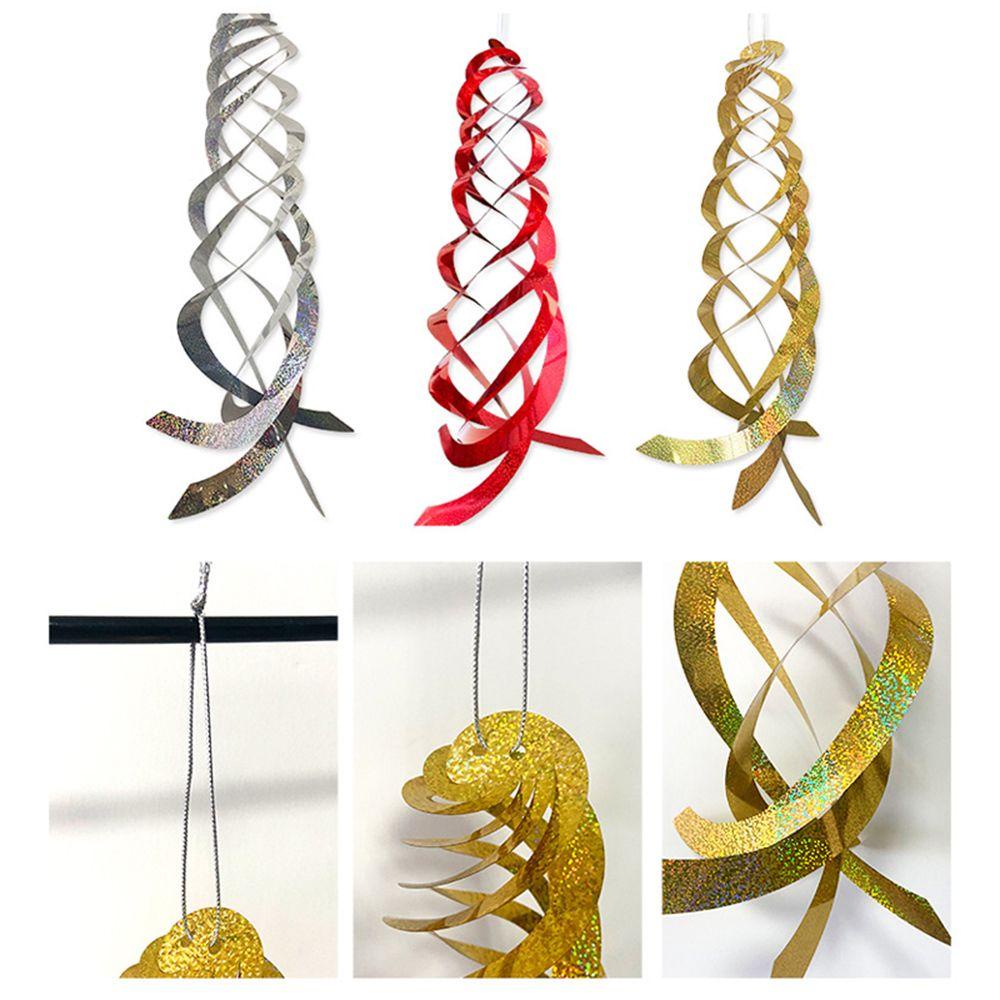 Solighter Angin Spinner 30 cm 3D Yard Art Dekorasi Indoor Berbentuk Spiral Dekorasi Luar Ruangan Perangkat Penghalau Burung