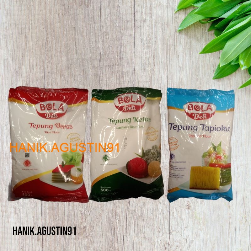 

BOLA DELI Tepung Beras Ketan Tapioka Maizena Kanji 500 gr SS91
