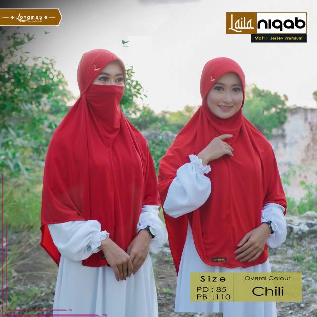 Hijab laila niqab ori by longmas