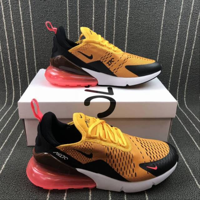 nike air max 270 tiger yellow running shoes