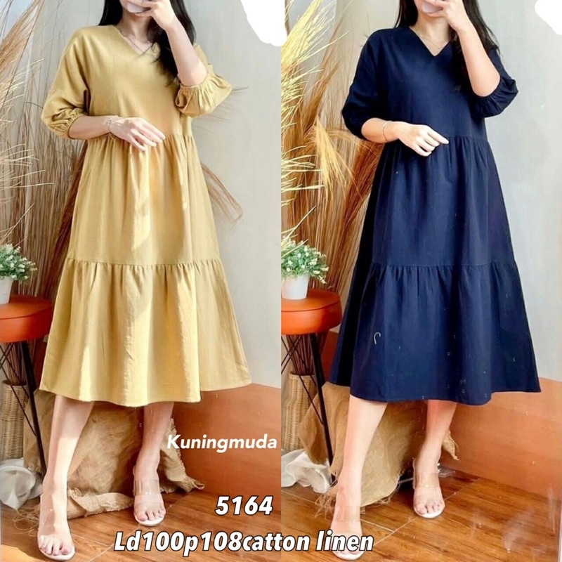 dress cotton linen basic casual 5164 polos