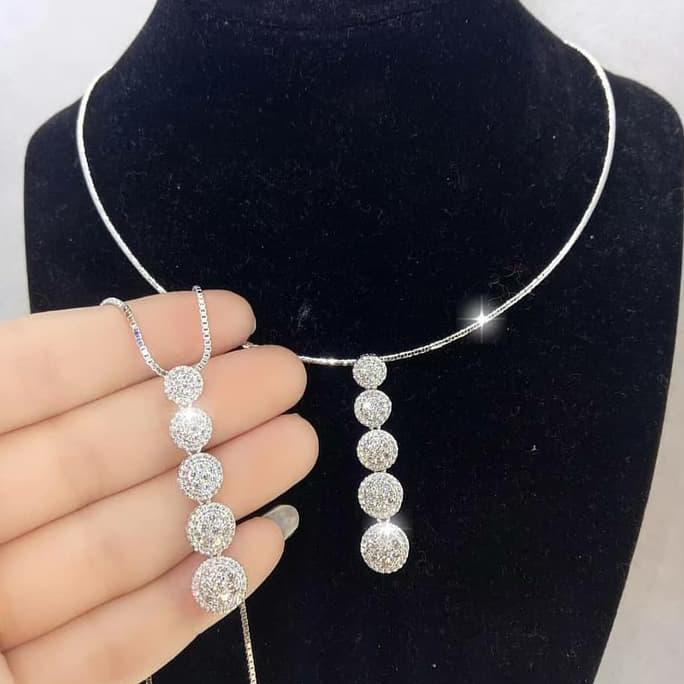Kalung Berlian Mewah Mirip Emas Berlian Asli Shopee Indonesia