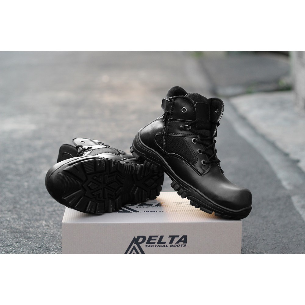 Sepatu Pria Pdl Sefty Boots DLT Cheap Pendek 6inc Hitam Ujung besi Kerja Lapangan Outdoor Hiking