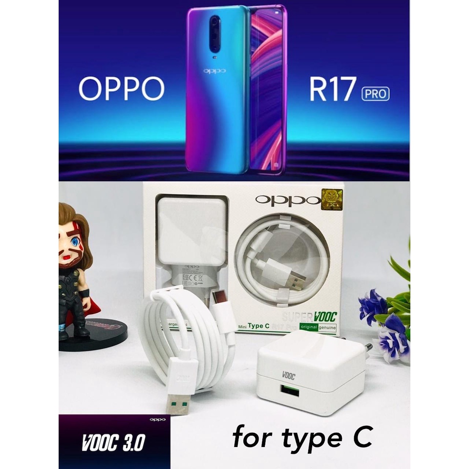 CHARGER CASAN OPPO R15 R17 PRO SUPER VOOC ORIGINAL FAST CHARGING MICRO / TYPE-C