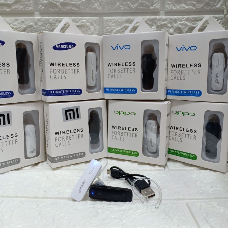 Headset / Earphone Bluetooth Wireless Samsung Oppo Vivo Mi