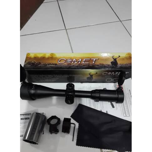BARANG BARU tele Teropong Comet 3-9x40 AOEG Sunshade RGB