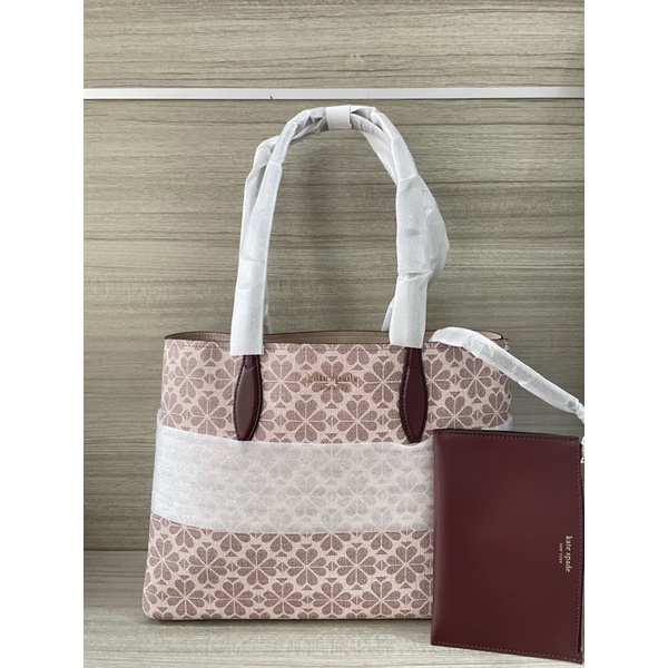 Kate Spade All Day Spade Flower Coated Canvas Pink Multi 100% Original