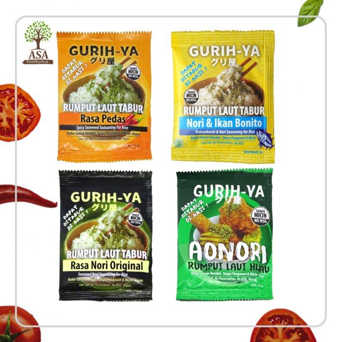

Instan-Masak-Bumbu- Gurih Ya Seaweed Seasoning Sachet - Original -Bumbu-Masak-Instan.