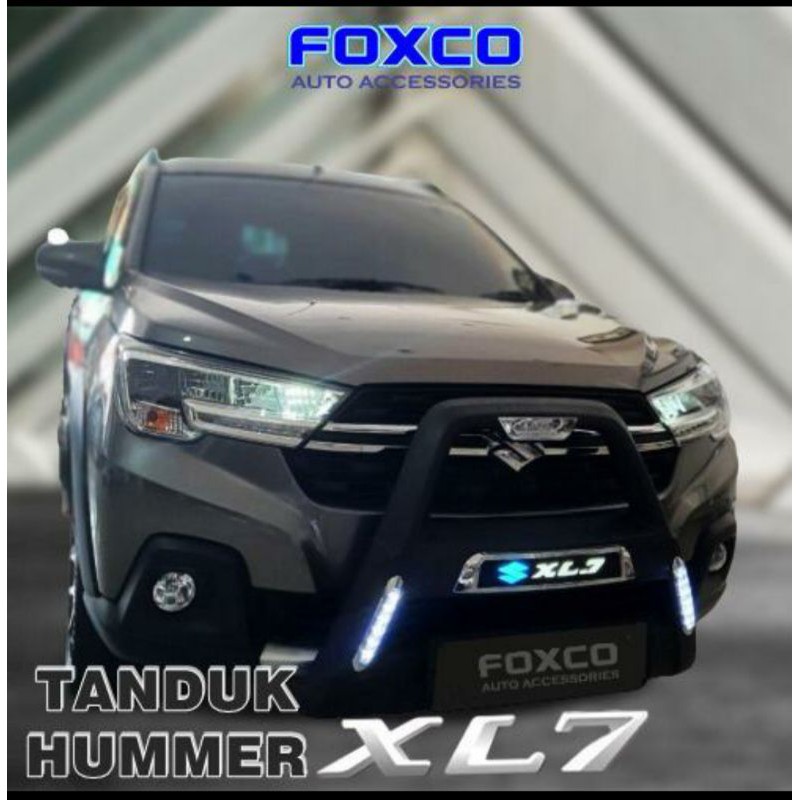 tanduk depan bumper depan XL7 model hummer with LED foxco