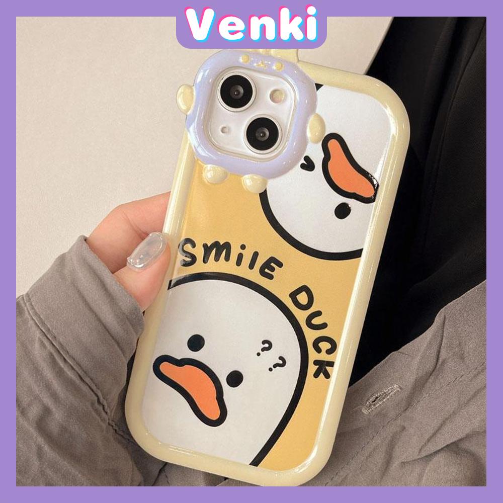 iPhone Case Silicone Soft Case Clear Case Airbag Shockproof Protection Camera Shiny Feel Cartoon Duck Cute Compatible For iPhone 11 Pro Max 13 Pro Max 12 Pro Max 7Plus xr XS Max