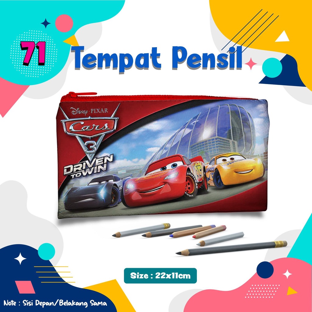 

Pencil Case The Cars Kostak Tempat Pensil Kotak alat Tulis Wadah Dompet Pensil Lucu unik