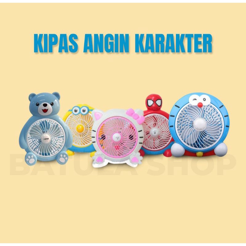 Kipas angin karakter 10 inchi kipas angin meja